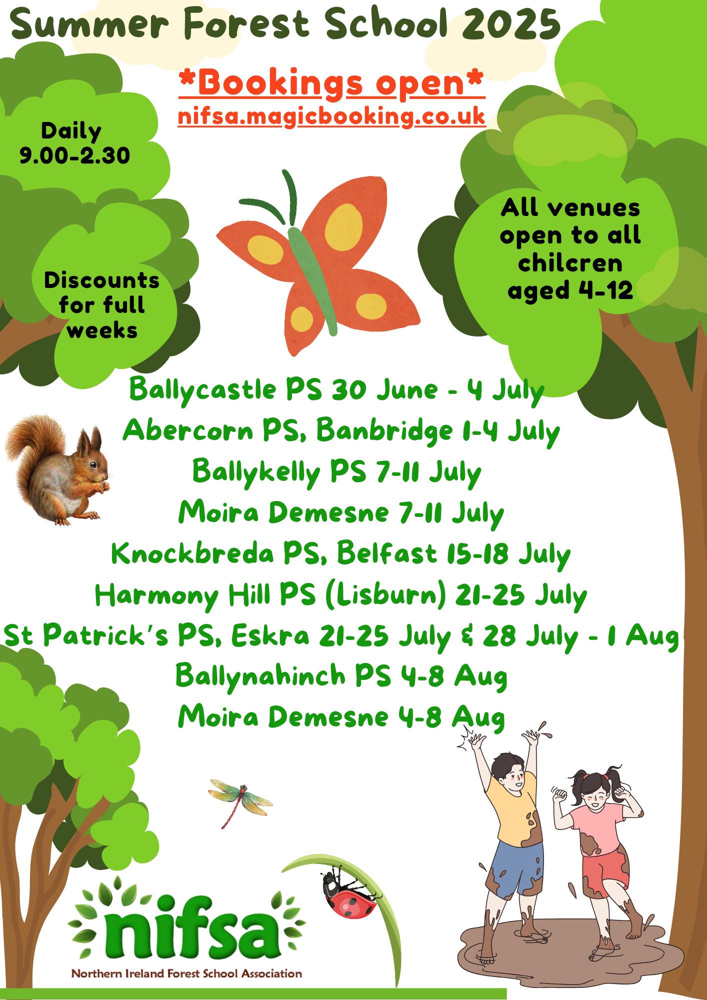 Holiday Club Bookings (other than Clandeboye) are through Magic Bookings